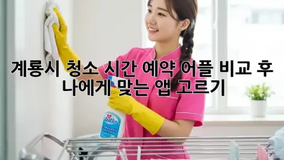 계룡시 청소 시간 예약: 어플 비교 후 나에게 맞는 앱 고르기